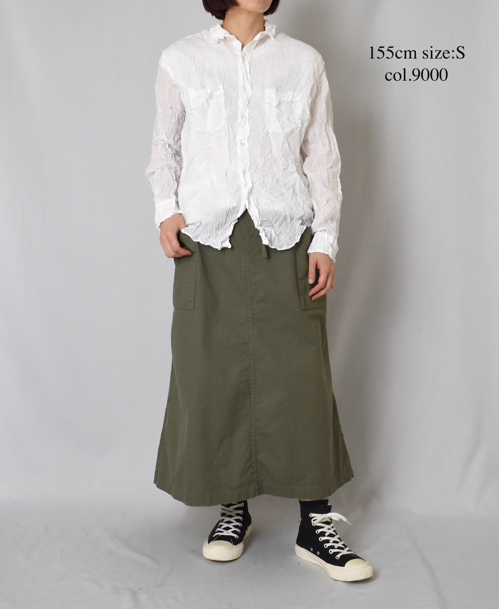 ●NVL1861CVW (シャツ) 80s ORGANIC VOILE PLAIN (WRINKLE) REGULAR COLLAR L/SL OVERSIZED SHIRT