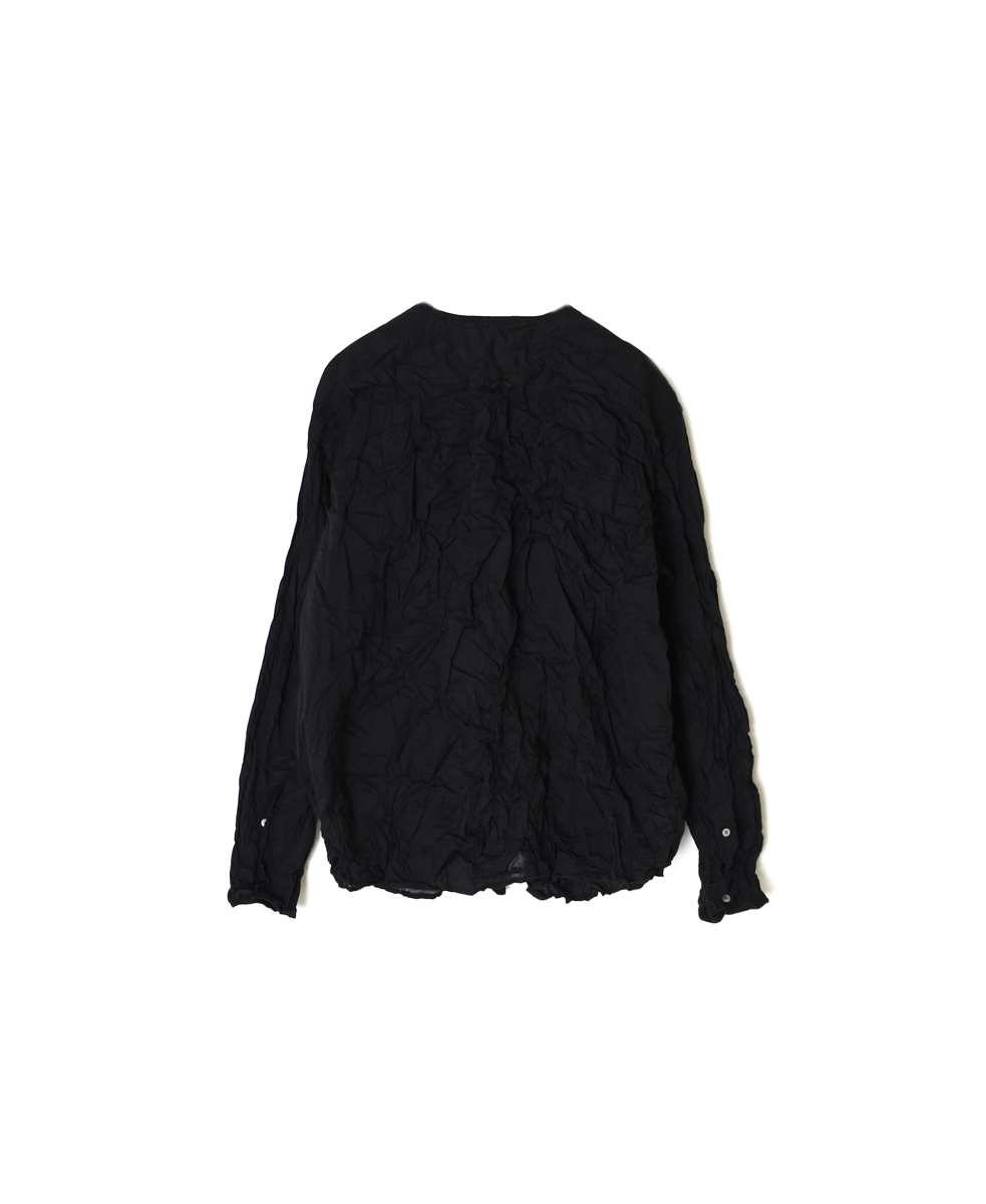 ●NVL2311CVW (シャツ) 80s ORGANIC VOILE PLAIN (WRINKLE) CREW-NECK L/SL OVERSIZED SHIRT