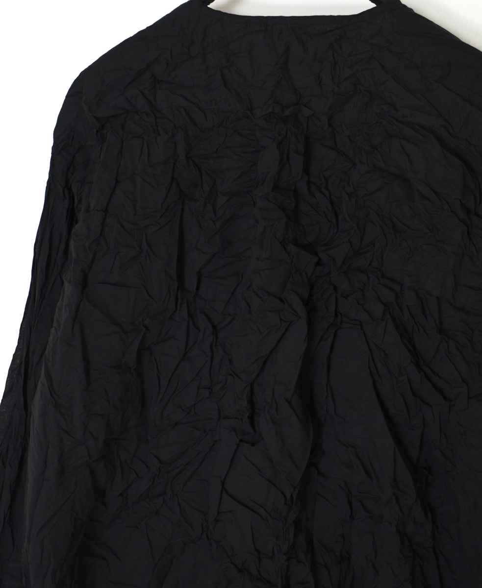 ●NVL2311CVW (シャツ) 80s ORGANIC VOILE PLAIN (WRINKLE) CREW-NECK L/SL OVERSIZED SHIRT