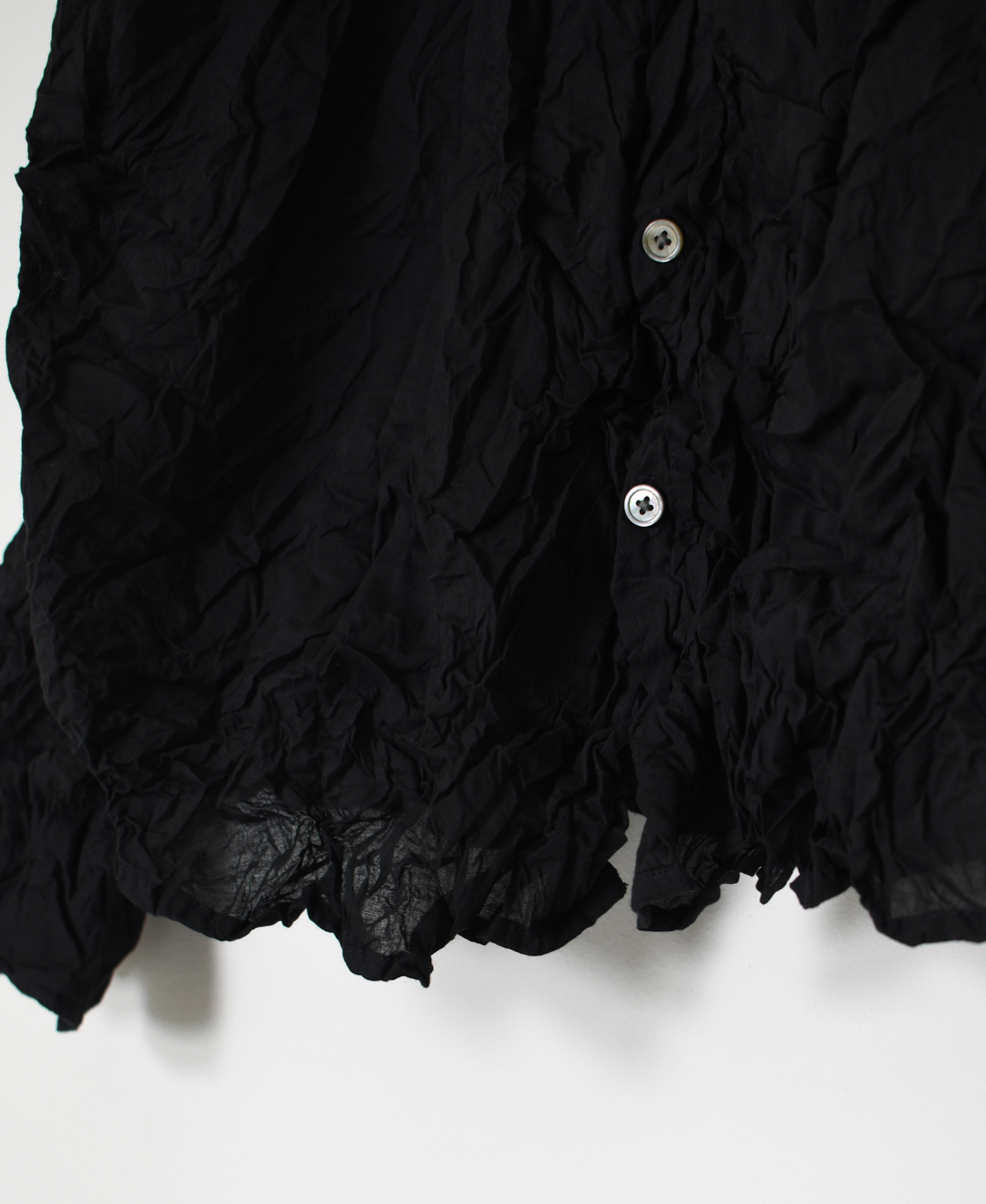 ●NVL2311CVW (シャツ) 80s ORGANIC VOILE PLAIN (WRINKLE) CREW-NECK L/SL OVERSIZED SHIRT