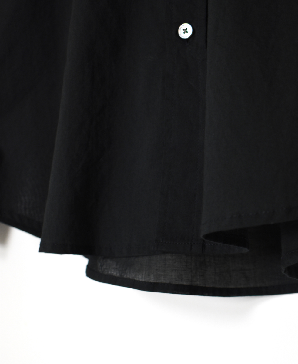 ●NVL1951CV (シャツ) 80'S ORGANIC VOILE PLAIN BANDED COLLAR L/SL OVERDIZED SHIRT