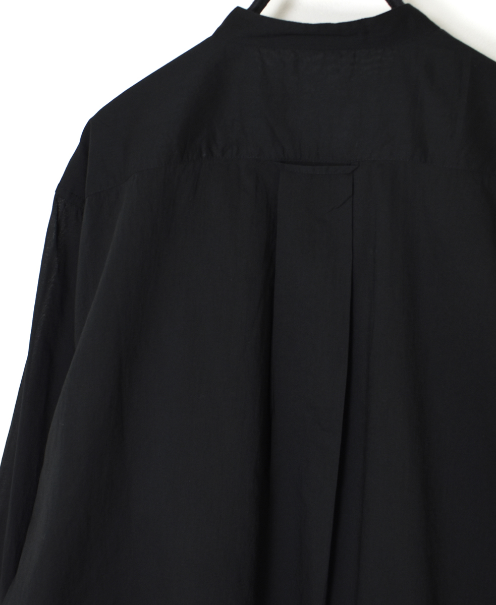 ●NVL1951CV (シャツ) 80'S ORGANIC VOILE PLAIN BANDED COLLAR L/SL OVERDIZED SHIRT