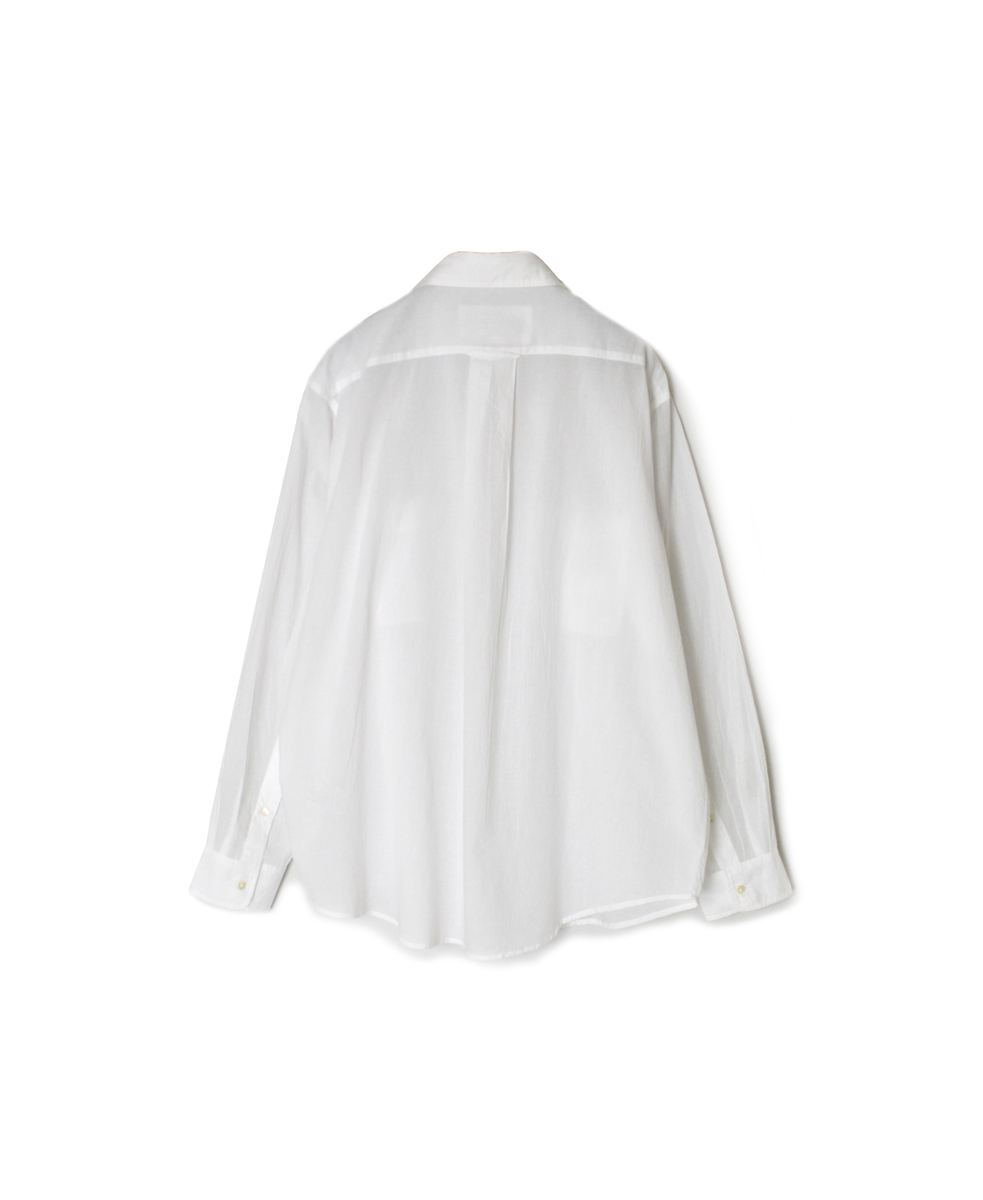●NVL1861CV (シャツ) 80s ORGANIC VOILE PLAIN REGULAR COLLAR L/SL OVERSIZED SHIRT