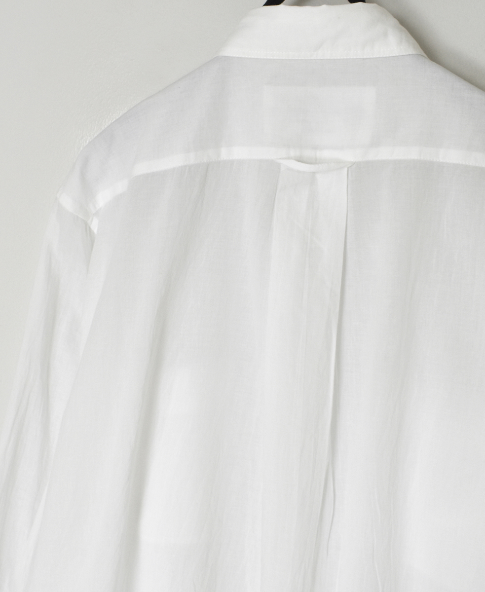 ●NVL1861CV (シャツ) 80s ORGANIC VOILE PLAIN REGULAR COLLAR L/SL OVERSIZED SHIRT