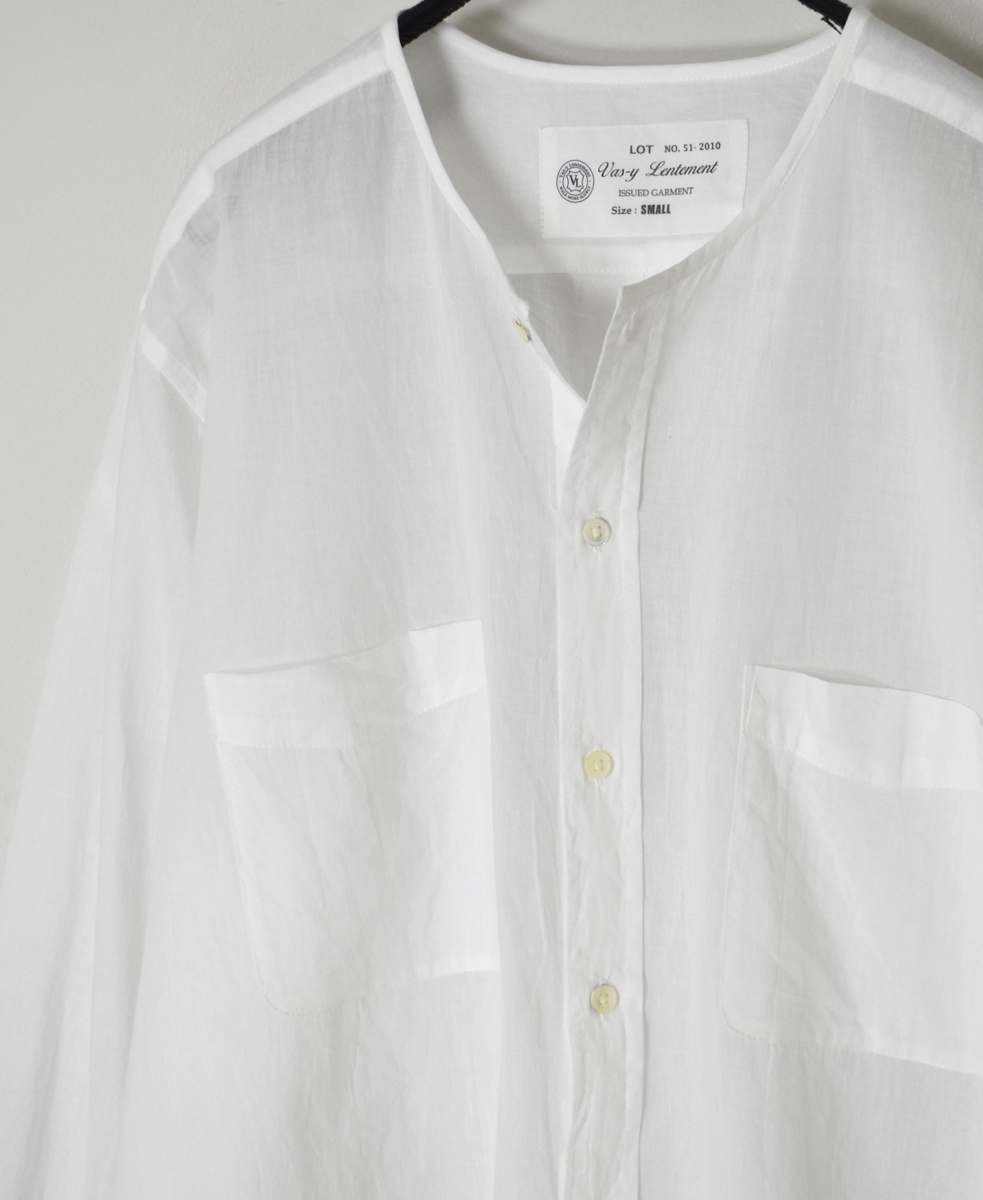 ●NVL2311CV (シャツ) 80s ORGANIC VOILE PLAIN CREW-NECK L/SL OVERSIZED SHIRT