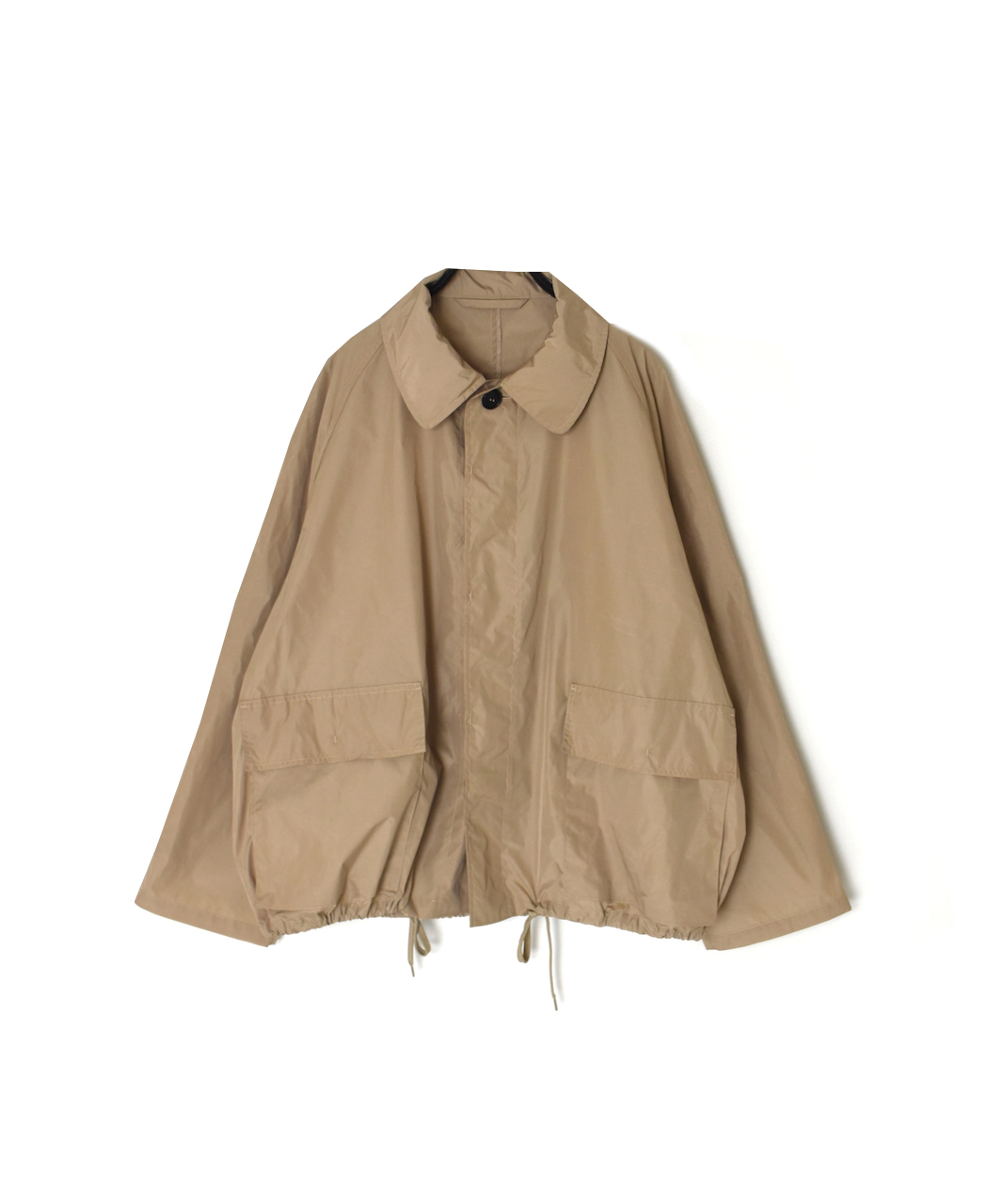 NHT2602PAI(コート) REYCLED NYLON BALMACAAN SHORT COAT WITH GUSSETED POCKET