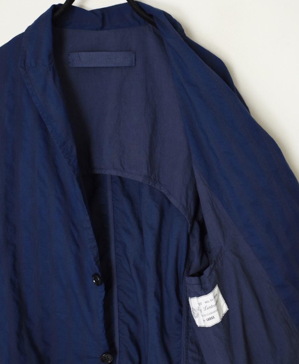 NVL2301PSD(ジャケット) POPLIN WIDE STRIPE (OVERDYE) SIDE VENTS TAILORED JACKET