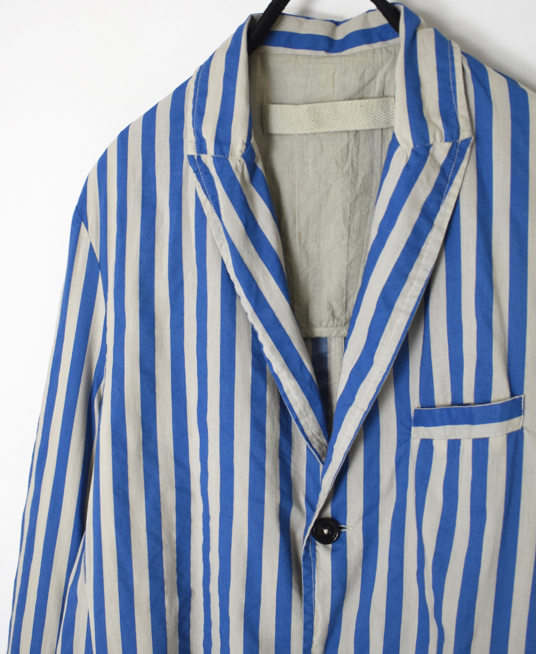 NVL2301PSD(ジャケット) POPLIN WIDE STRIPE (OVERDYE) SIDE VENTS TAILORED JACKET