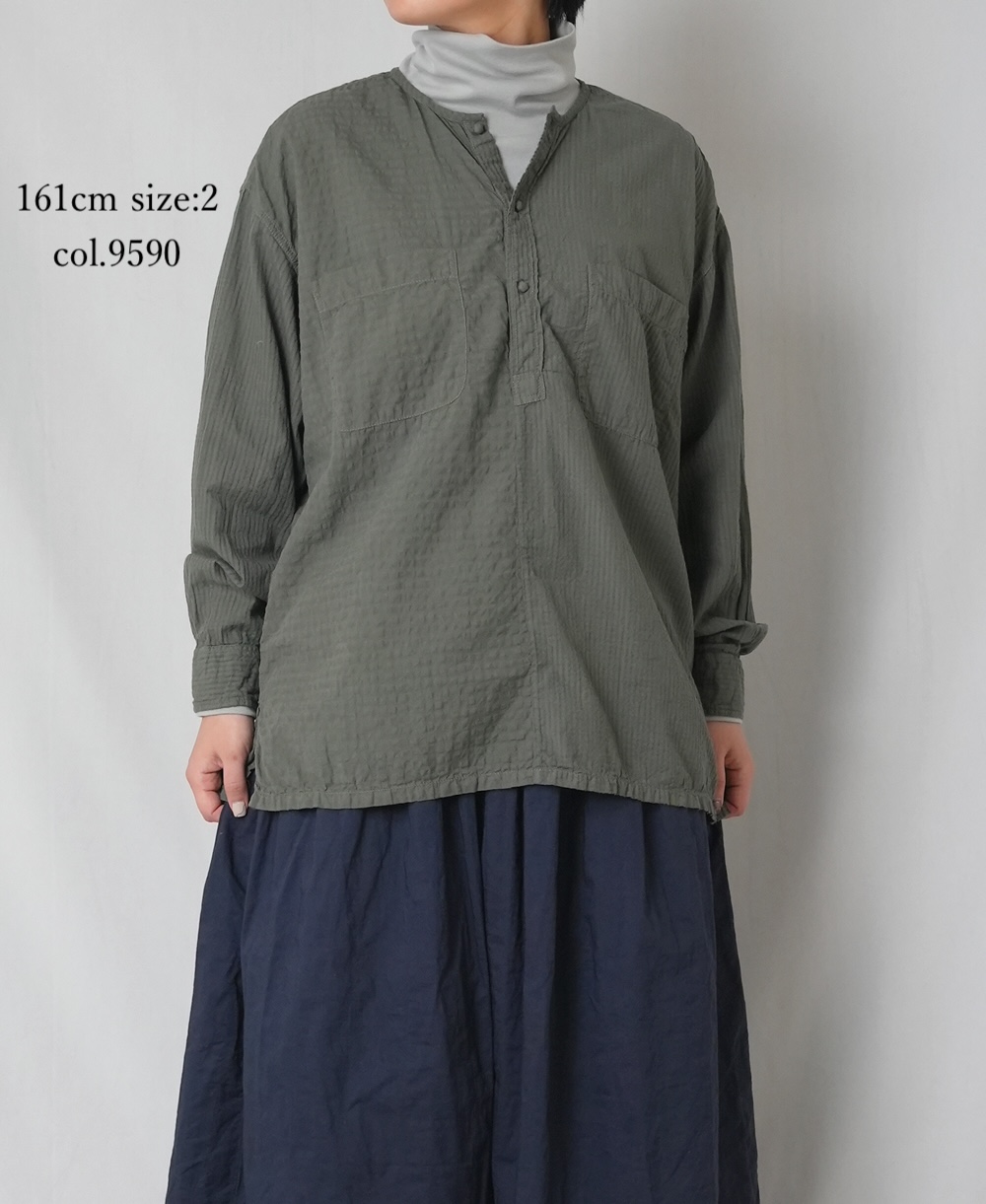 ●MDSH2601BD(シャツ) 80s ORGANIC COTTON(BIG CHECK×SMALL CHECK)OVERDYE(BALL BUTTON) PULLOVER SHIRT