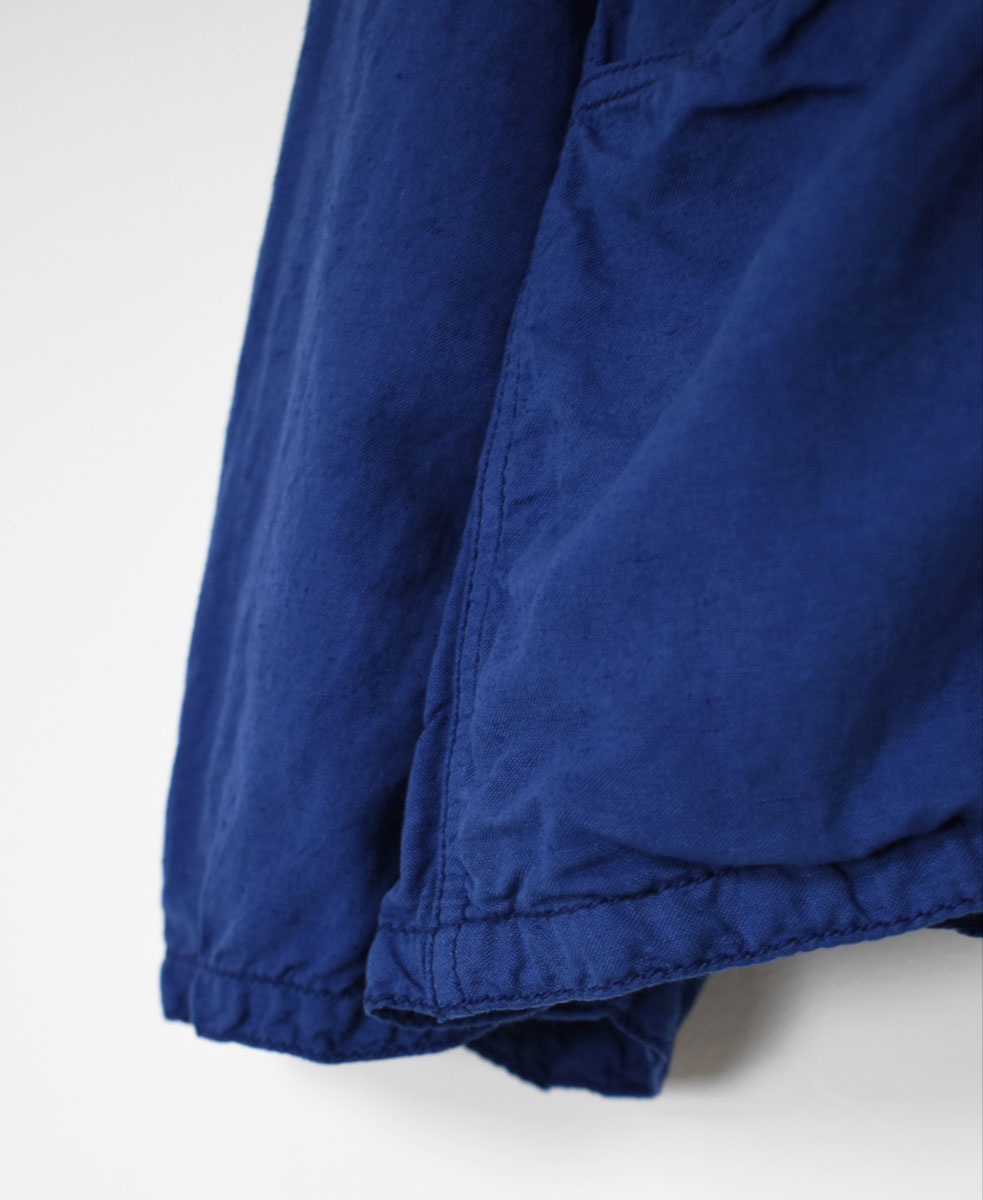 ISNAM2601D(ジャケット) LINEN COTTON PLAIN OVERDYE ROUND COLLAR DOUBLE JACKET