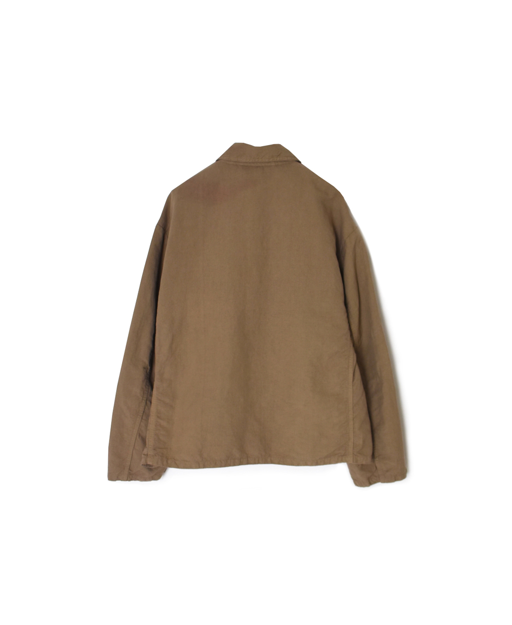 ISNAM2601D(ジャケット) LINEN COTTON PLAIN OVERDYE ROUND COLLAR DOUBLE JACKET