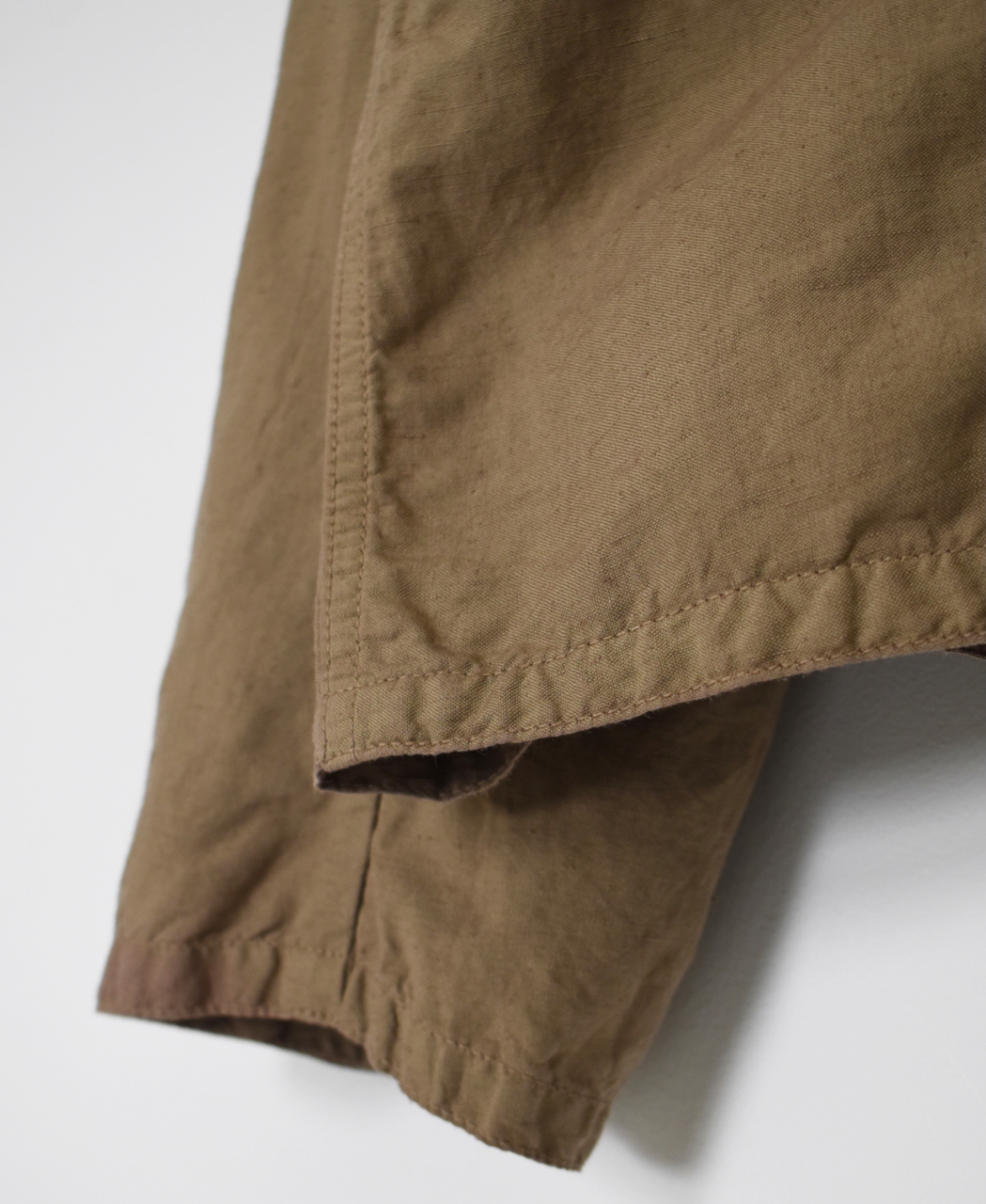 ISNAM2601D(ジャケット) LINEN COTTON PLAIN OVERDYE ROUND COLLAR DOUBLE JACKET
