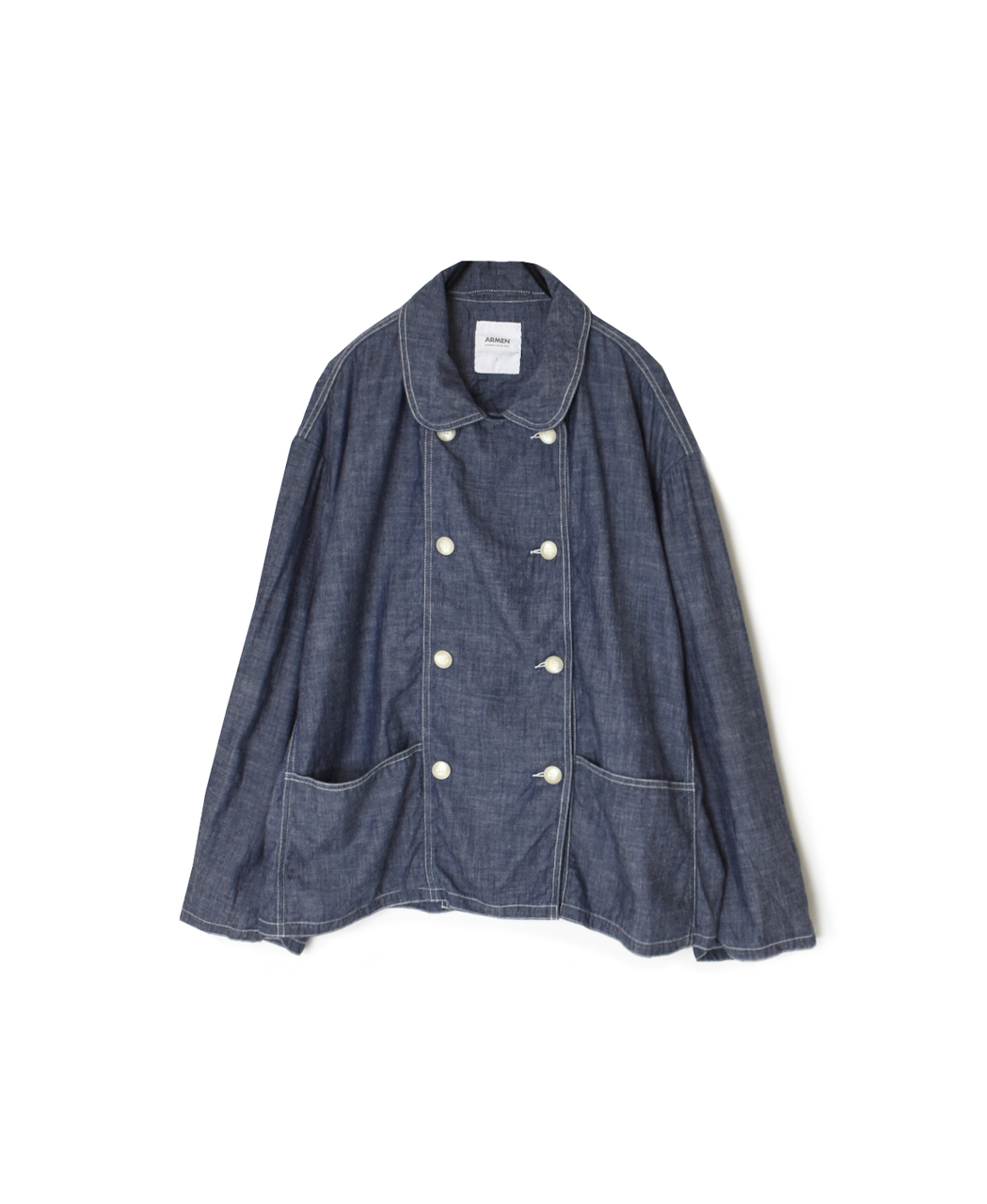 ISNAM2601CB(ジャケット) NAVY(INDIGO) CHAMBRAY ROUND COLLAR DOUBLE JACKET