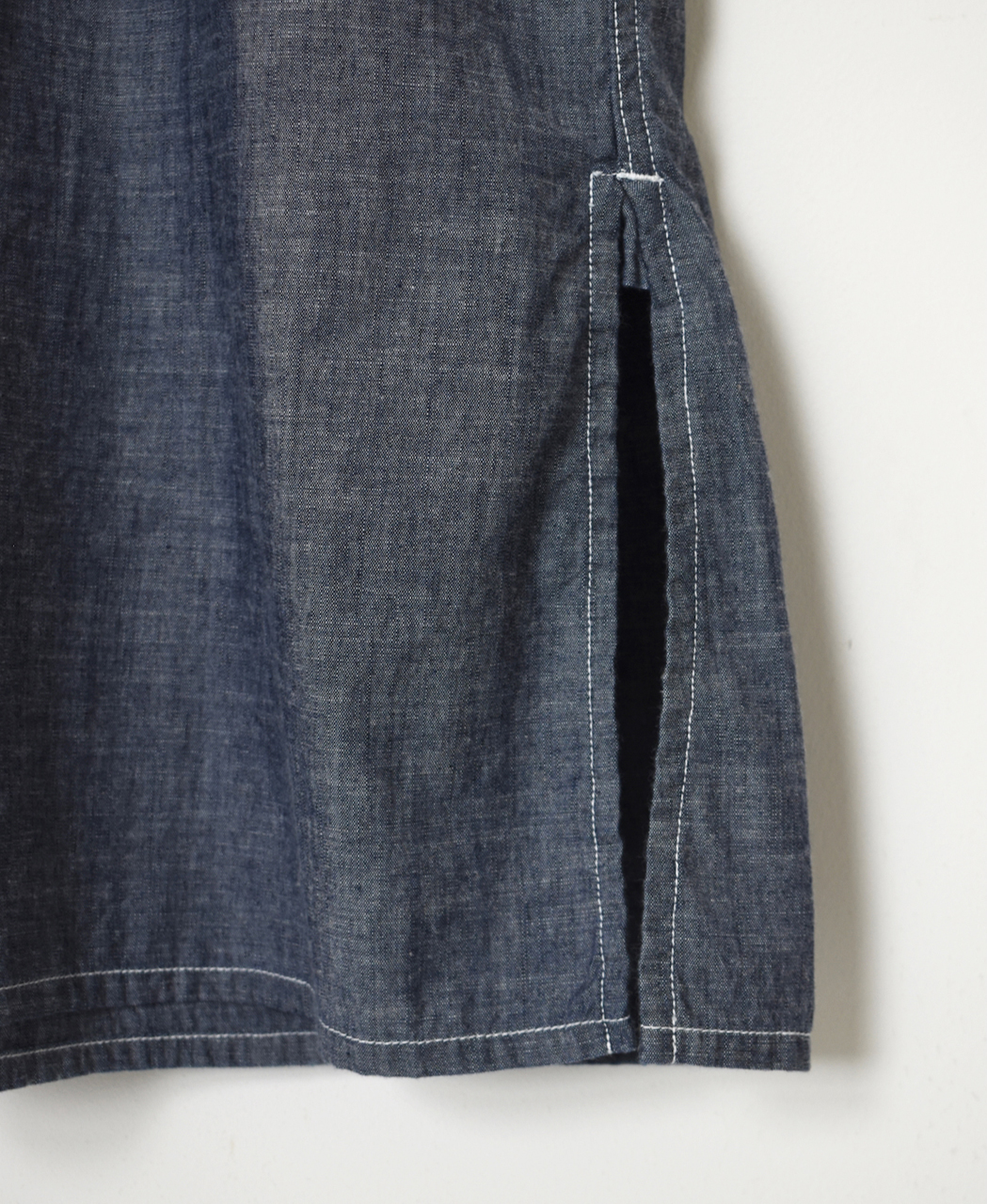 ISNAM2603CB(ワンピース) NAVY(INDIGO) CHAMBRAY WORK GATHERED SHIRT DRESS