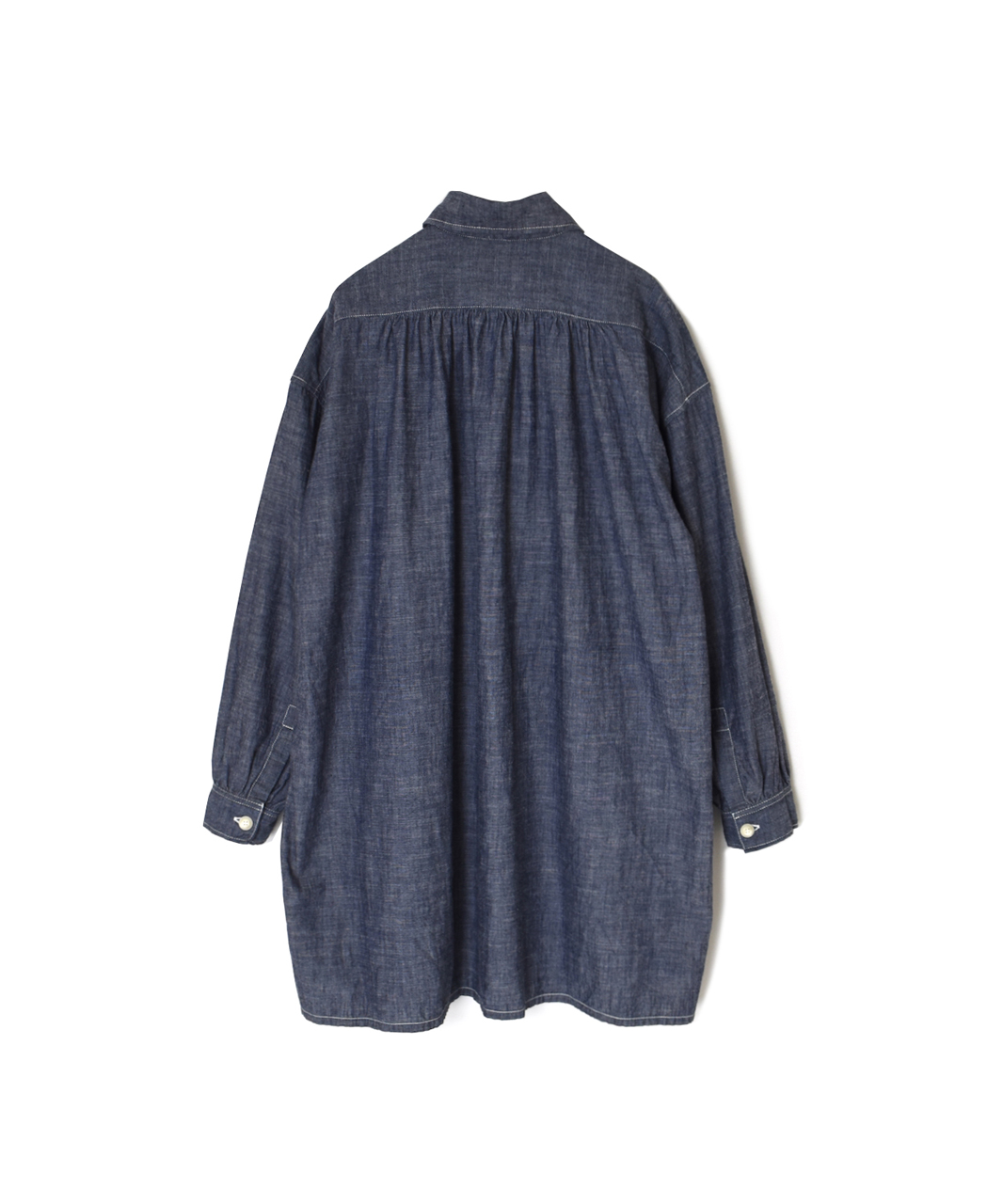 ISNAM2605CB(シャツ) NAVY(INDIGO) CHAMBRAY WORK GATHERED SHIRT