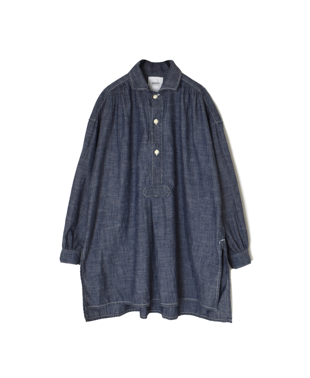 ISNAM2605CB(シャツ) NAVY(INDIGO) CHAMBRAY WORK GATHERED SHIRT