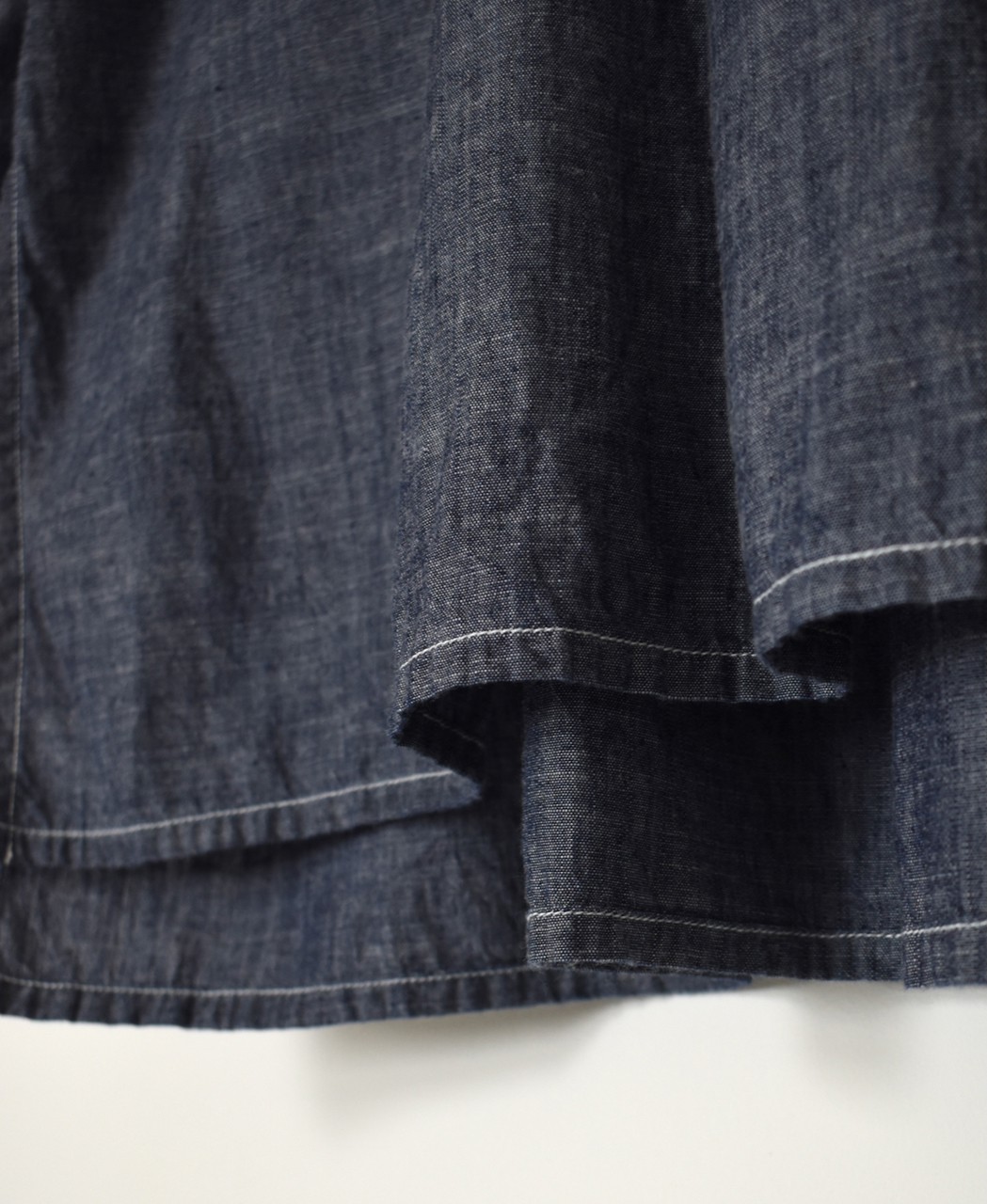 ISNAM2605CB(シャツ) NAVY(INDIGO) CHAMBRAY WORK GATHERED SHIRT