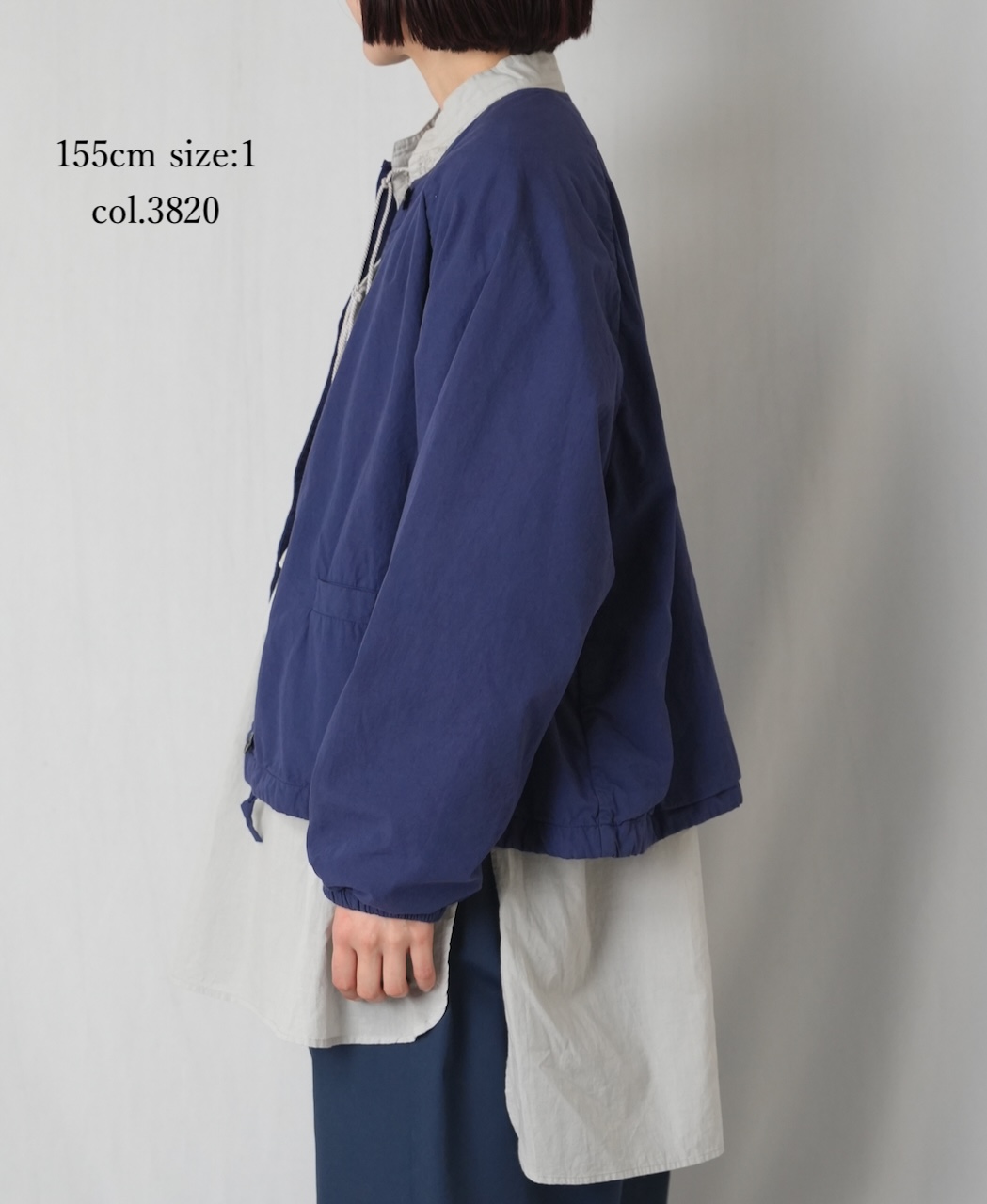 ●NMDS24633D(ジャケット) 40s ORGANIC POPLIN(OVERDYE) RAGLAN STRING JACKET