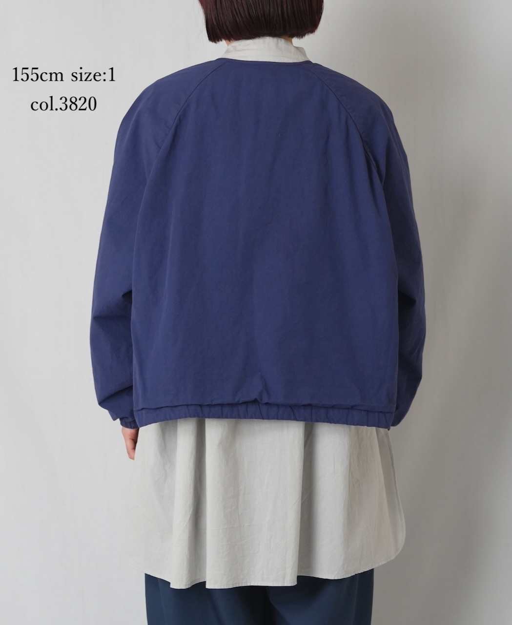●NMDS24633D(ジャケット) 40s ORGANIC POPLIN(OVERDYE) RAGLAN STRING JACKET
