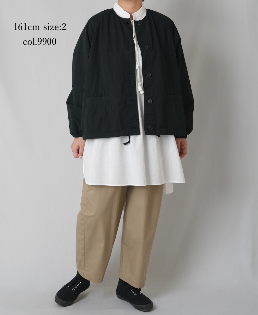●NMDS24633D(ジャケット) 40s ORGANIC POPLIN(OVERDYE) RAGLAN STRING JACKET