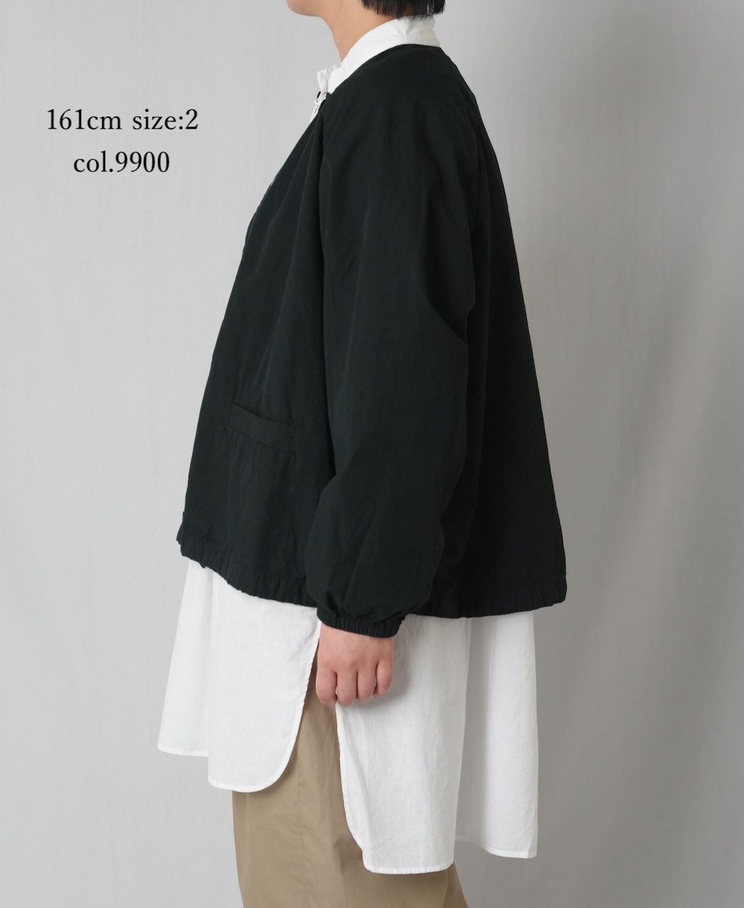 ●NMDS24633D(ジャケット) 40s ORGANIC POPLIN(OVERDYE) RAGLAN STRING JACKET