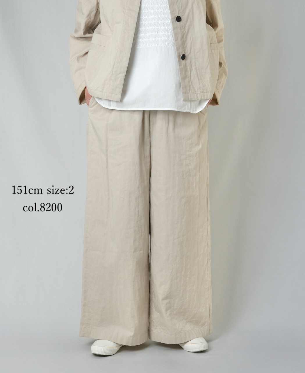 NMDS26212(パンツ) 60s STITCHED ORGANIC CAMBRIC WIDE PANTS