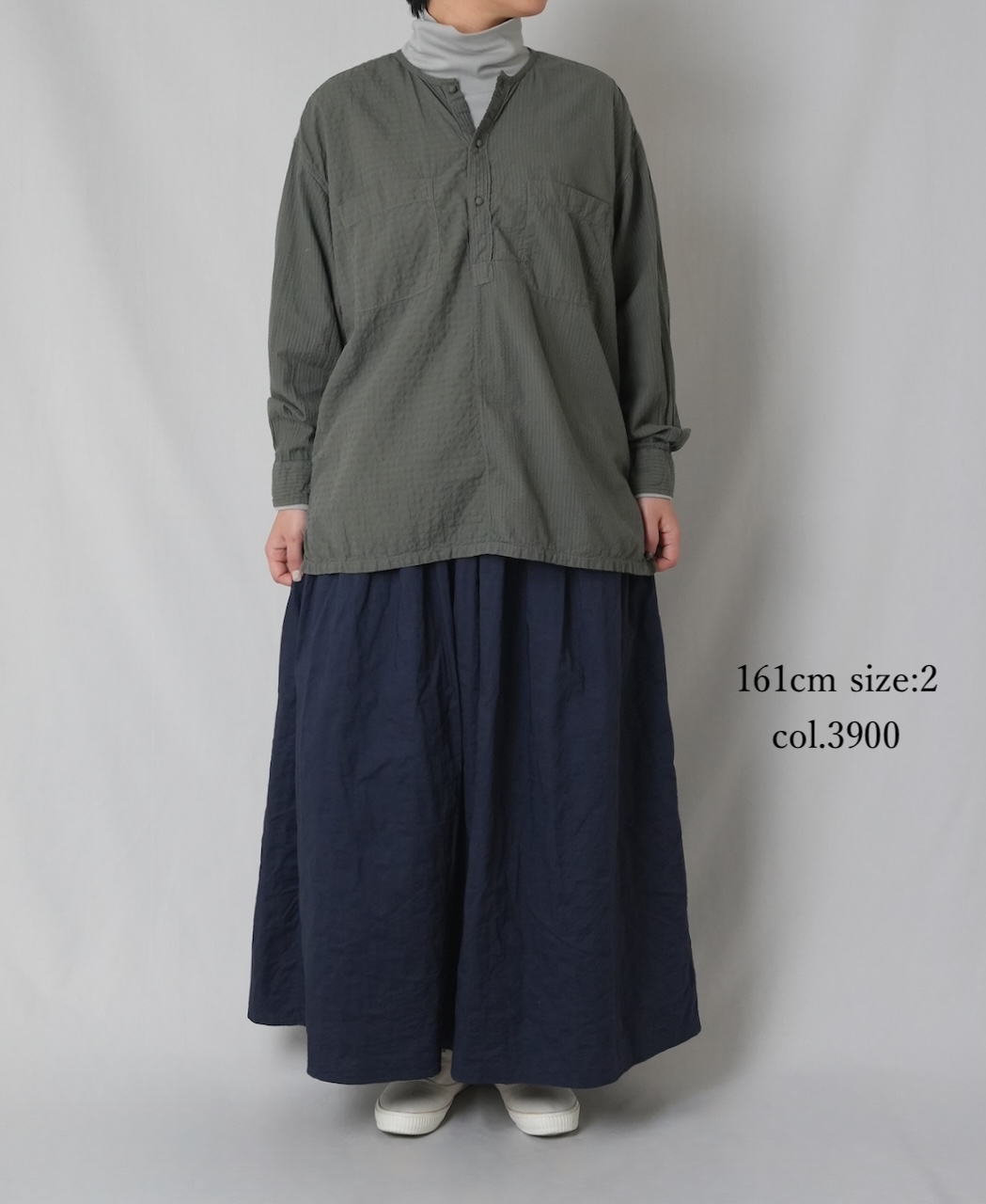 NMDS26213(スカート) 60s STITCHED ORGANIC CAMBRIC GATHERED SKIRT WITH LINING