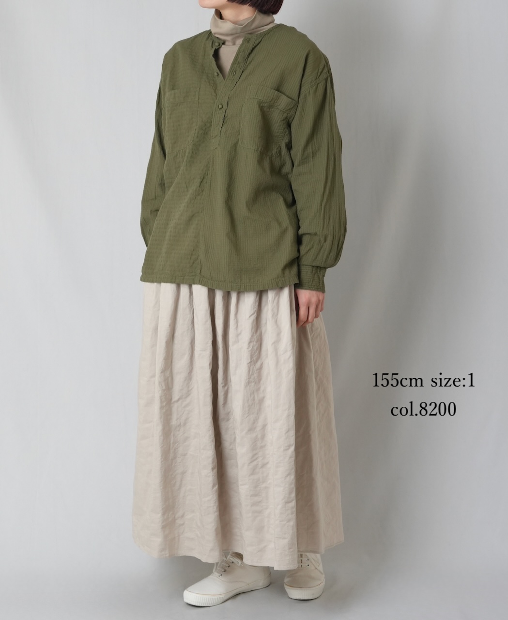 NMDS26213(スカート) 60s STITCHED ORGANIC CAMBRIC GATHERED SKIRT WITH LINING