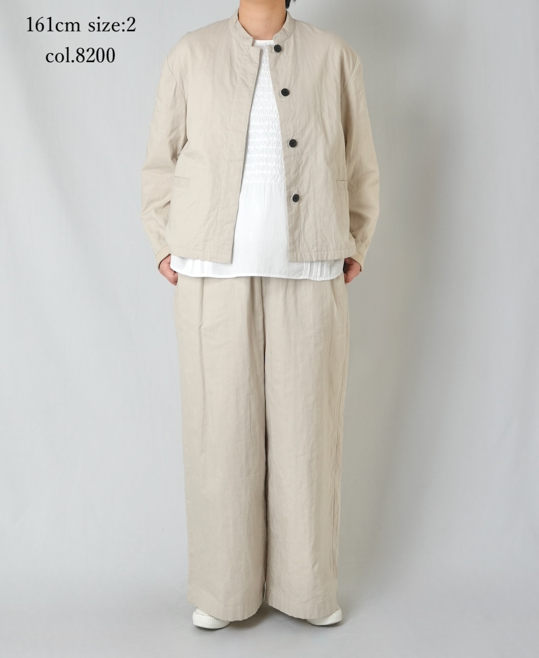 NMDS26211(ジャケット) 60s STITCHED ORGANIC CAMBRIC STAND COLLAR FLY FRONT JACKET