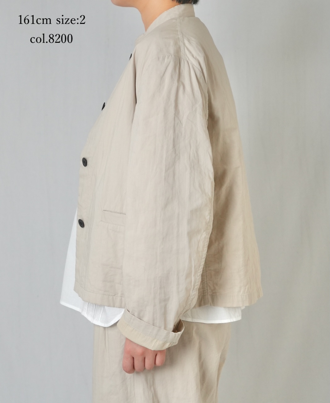 NMDS26211(ジャケット) 60s STITCHED ORGANIC CAMBRIC STAND COLLAR FLY FRONT JACKET
