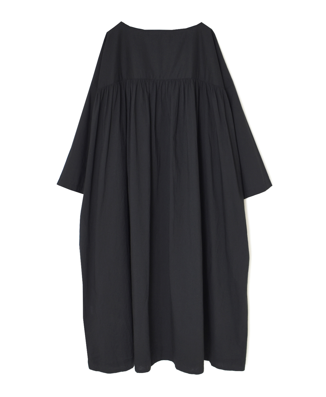 NSL26003(ワンピース) 60s CAMBRIC PLAIN CREW-NECK BACK SIDE GATHERED DRESS