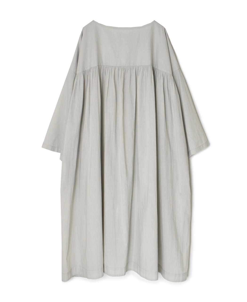 NSL26003(ワンピース) 60s CAMBRIC PLAIN CREW-NECK BACK SIDE GATHERED DRESS