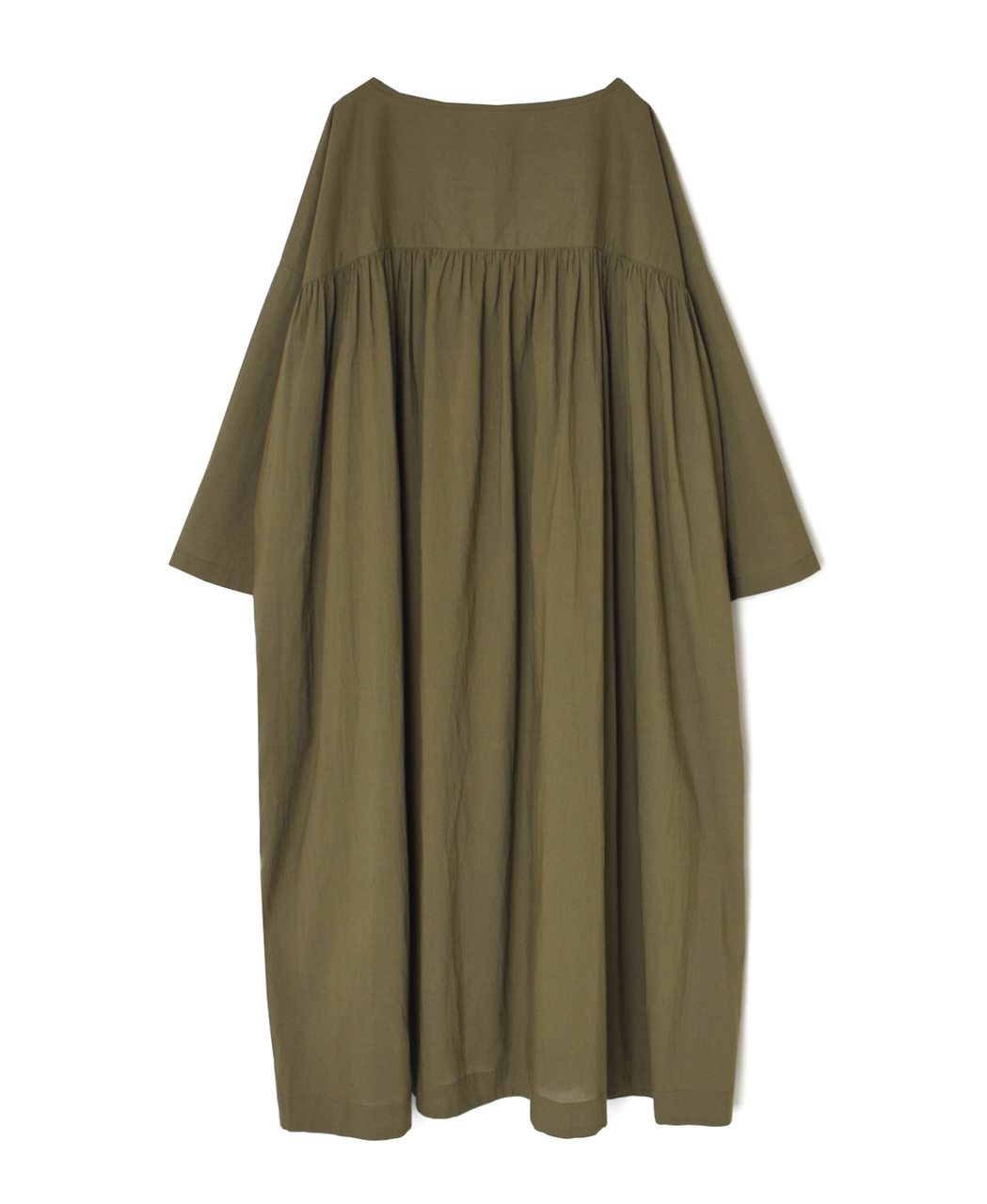NSL26003(ワンピース) 60s CAMBRIC PLAIN CREW-NECK BACK SIDE GATHERED DRESS