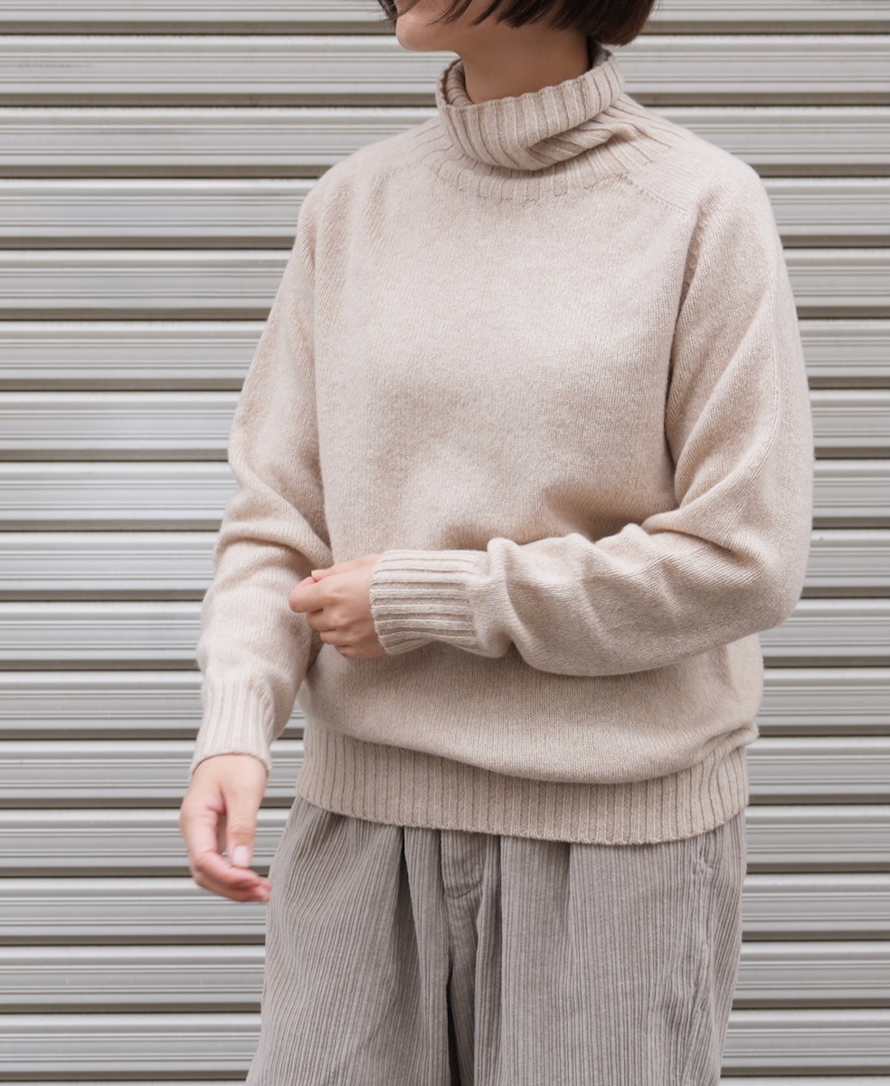 JNAMP1651 (ニット) POLO NECK SADDLE SHOULDER P/O