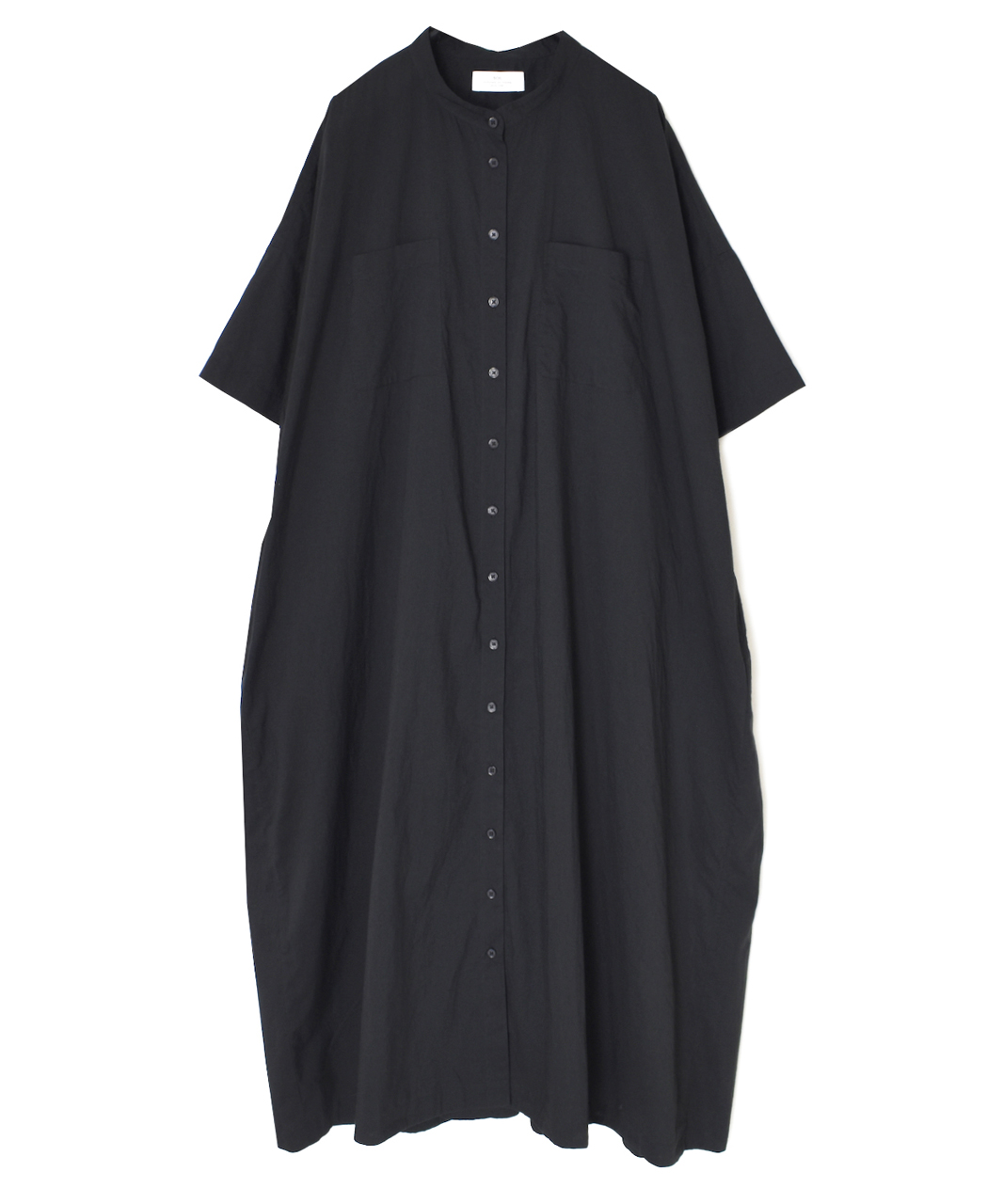 NSL26004(ワンピース) 60s CAMBRIC PLAIN BANDED COLLAR BACK SIDE GATHERED DRESS