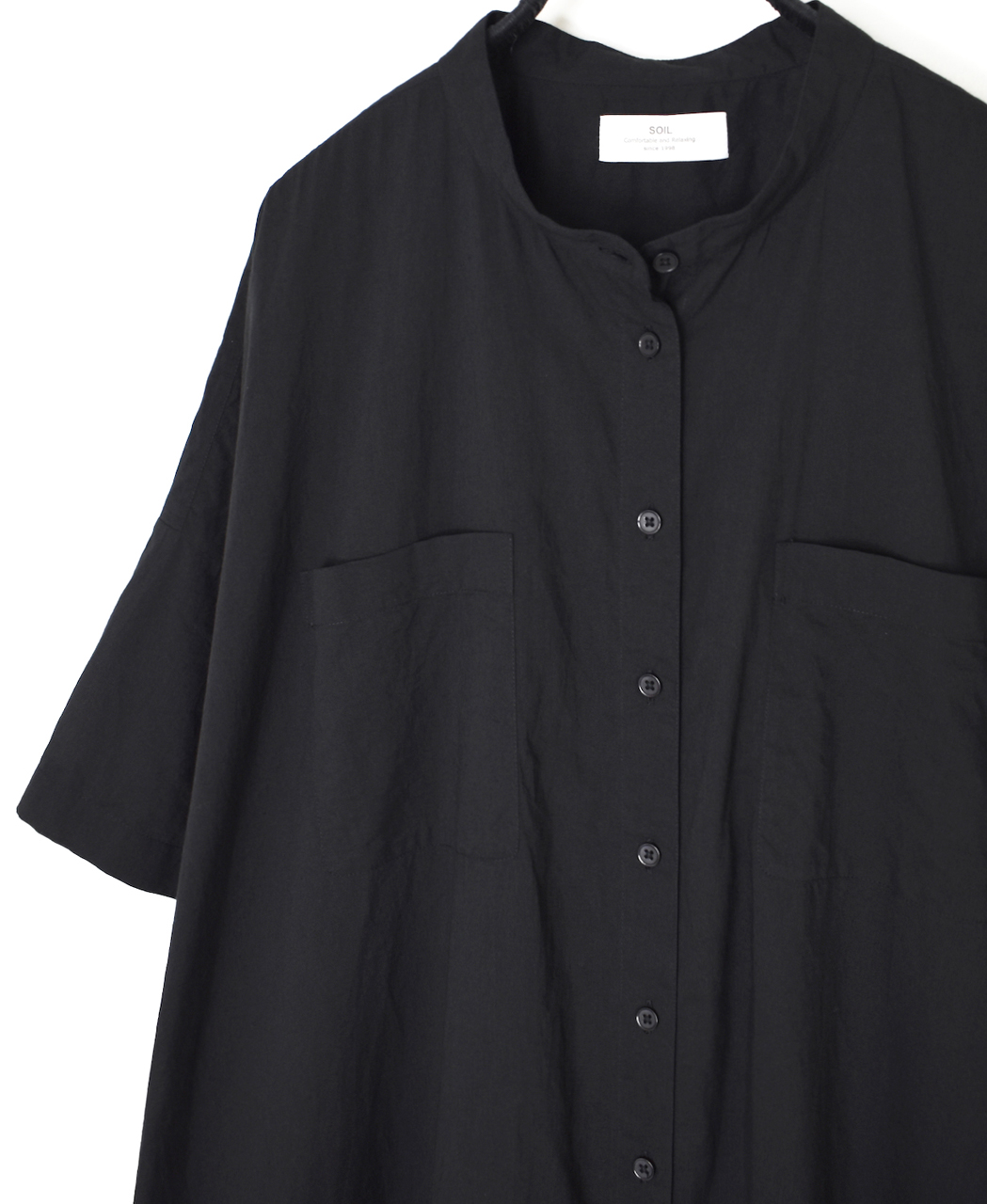 NSL26004(ワンピース) 60s CAMBRIC PLAIN BANDED COLLAR BACK SIDE GATHERED DRESS