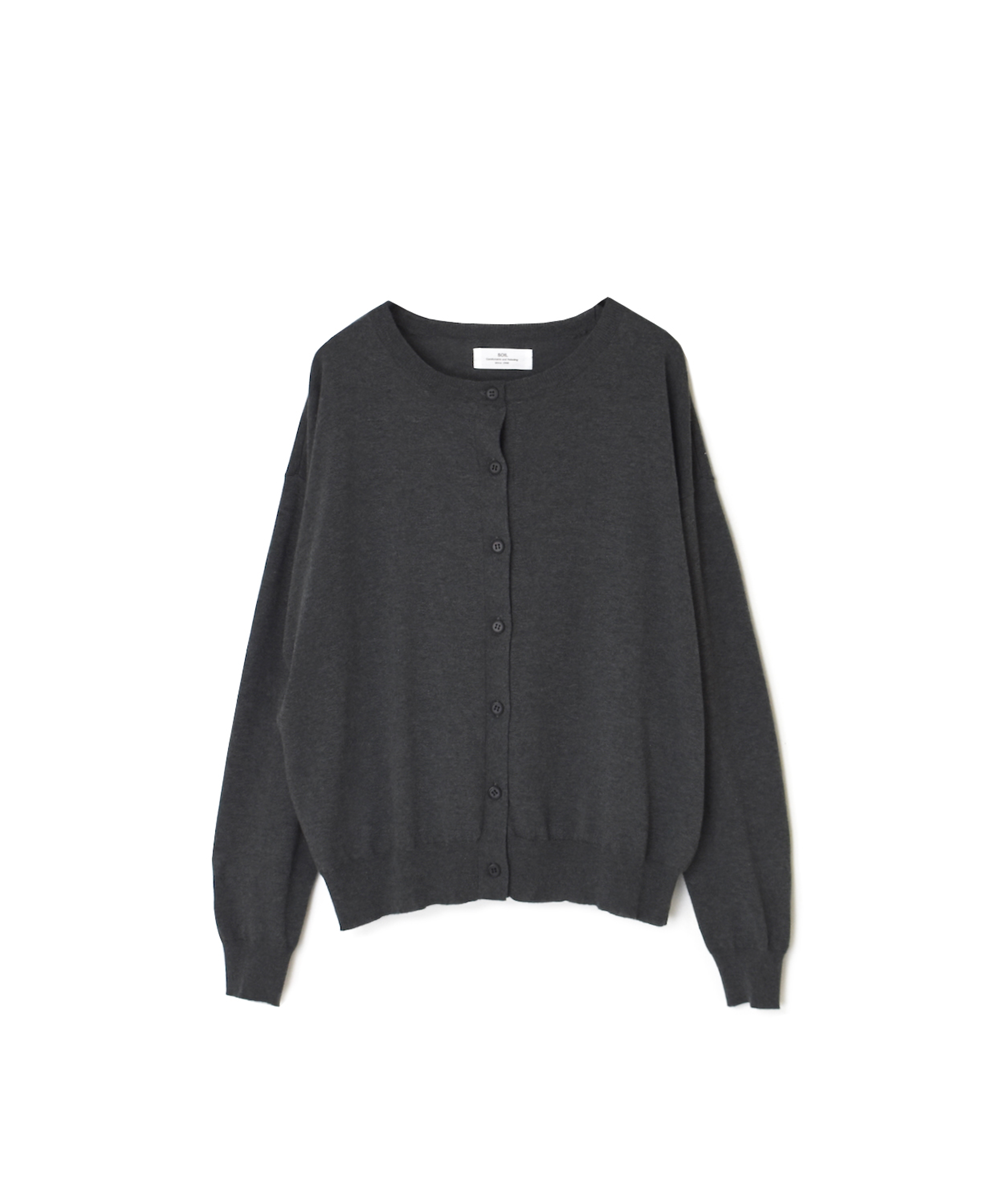 NNSL26012(カーディガン) 14GG 1PLY HIGH TWIST COTTON CREW-NECK CARDIGAN