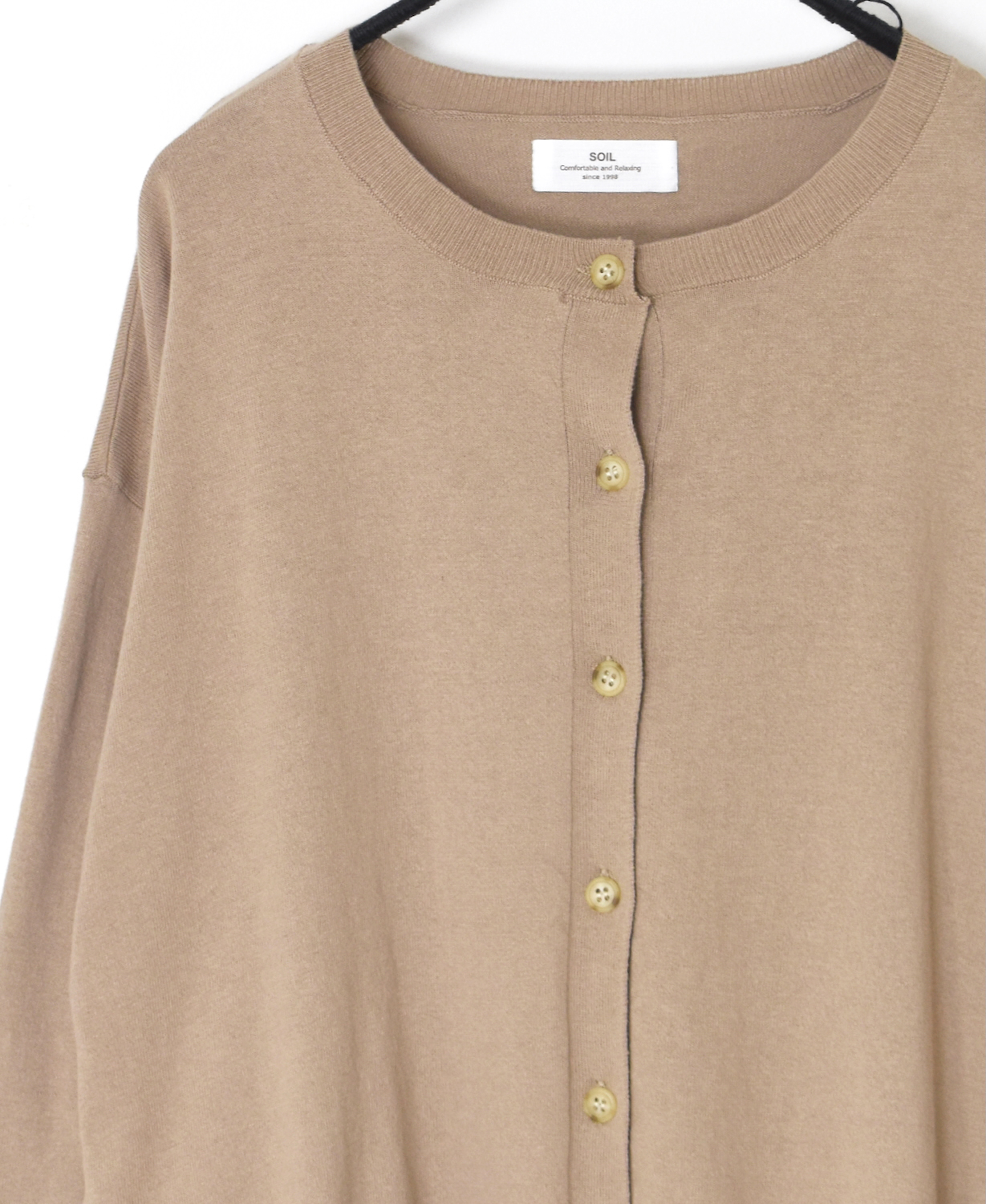 NNSL26012(カーディガン) 14GG 1PLY HIGH TWIST COTTON CREW-NECK CARDIGAN