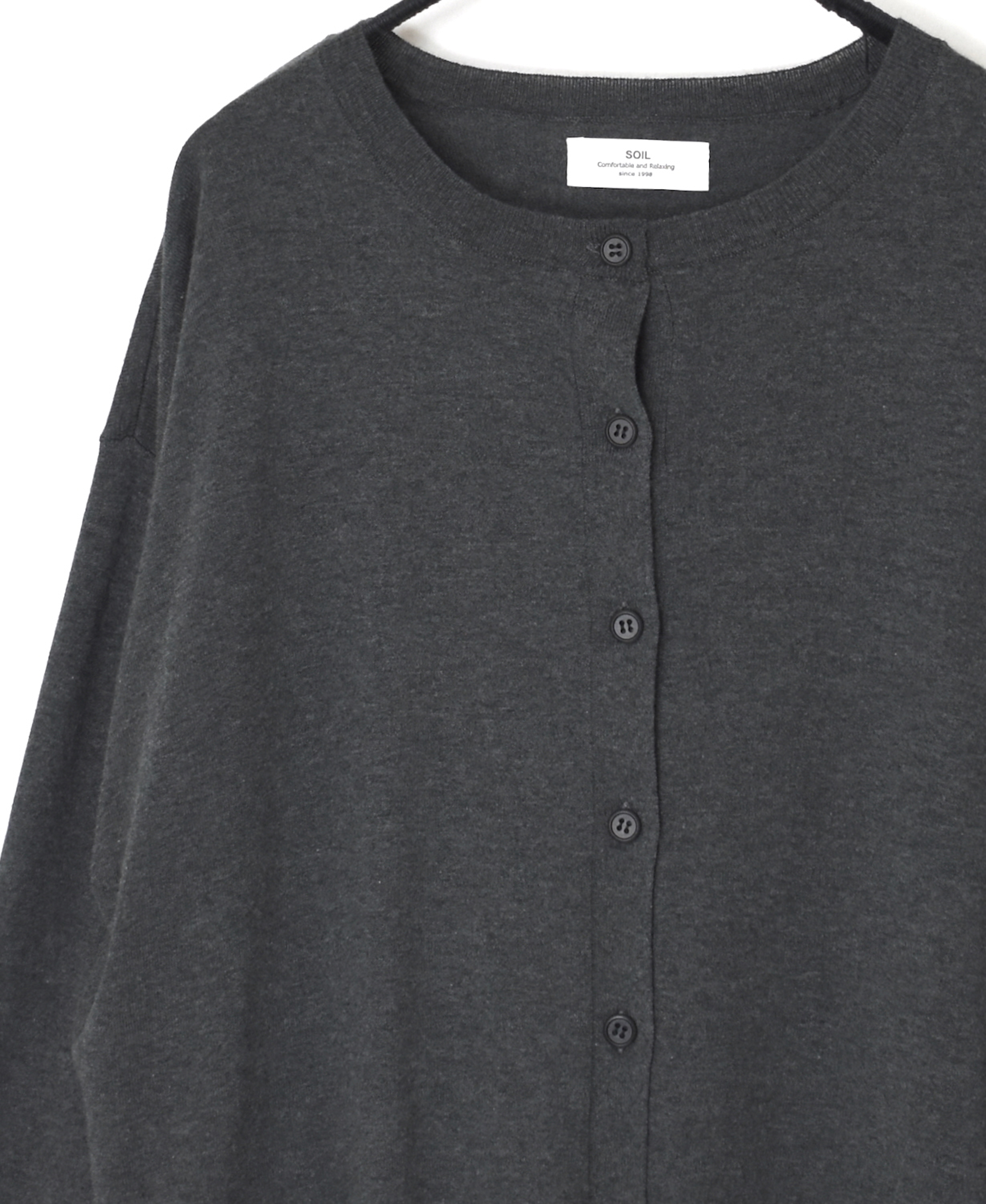 NNSL26012(カーディガン) 14GG 1PLY HIGH TWIST COTTON CREW-NECK CARDIGAN