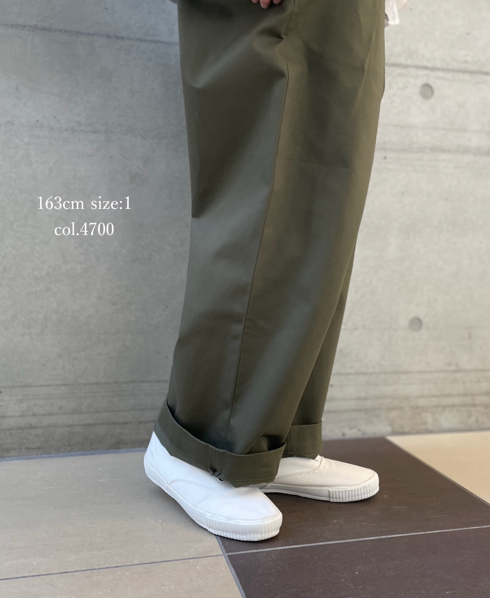 GMDSH2601(パンツ) VINTAGE FRENCH DRILL ONE-TUCK TROUSERS