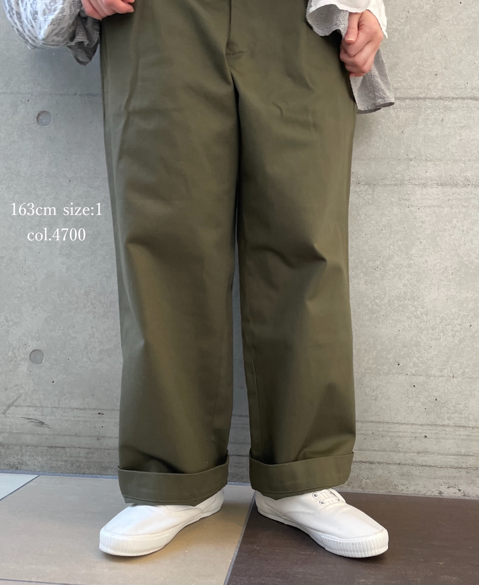 GMDSH2601(パンツ) VINTAGE FRENCH DRILL ONE-TUCK TROUSERS