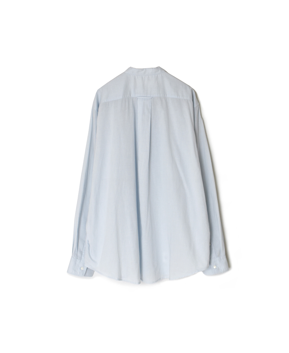NVL2531CB(シャツ) 60s ORGANIC CAMBRIC BANDED COLLAR L/SL OVERSIZED SHIRT