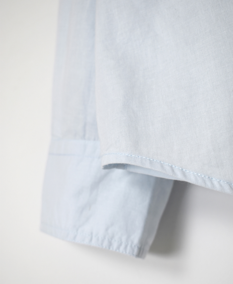 NVL2531CB(シャツ) 60s ORGANIC CAMBRIC BANDED COLLAR L/SL OVERSIZED SHIRT