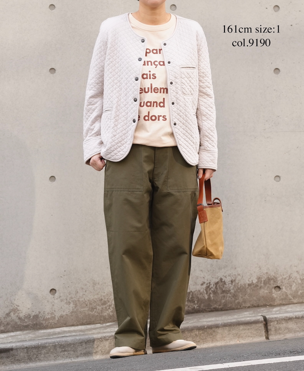 NAM1407 (ジャケット) COTTON QUILT NO COLLAR JACKET