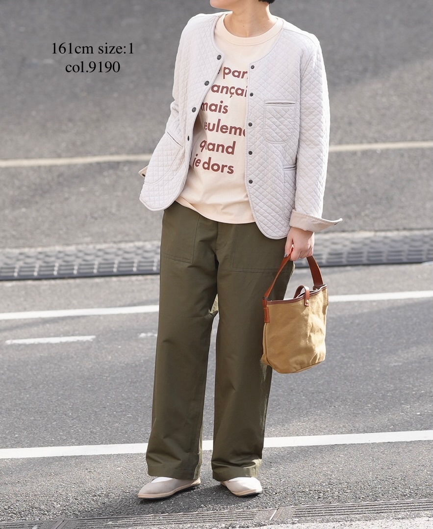 NAM1407 (ジャケット) COTTON QUILT NO COLLAR JACKET