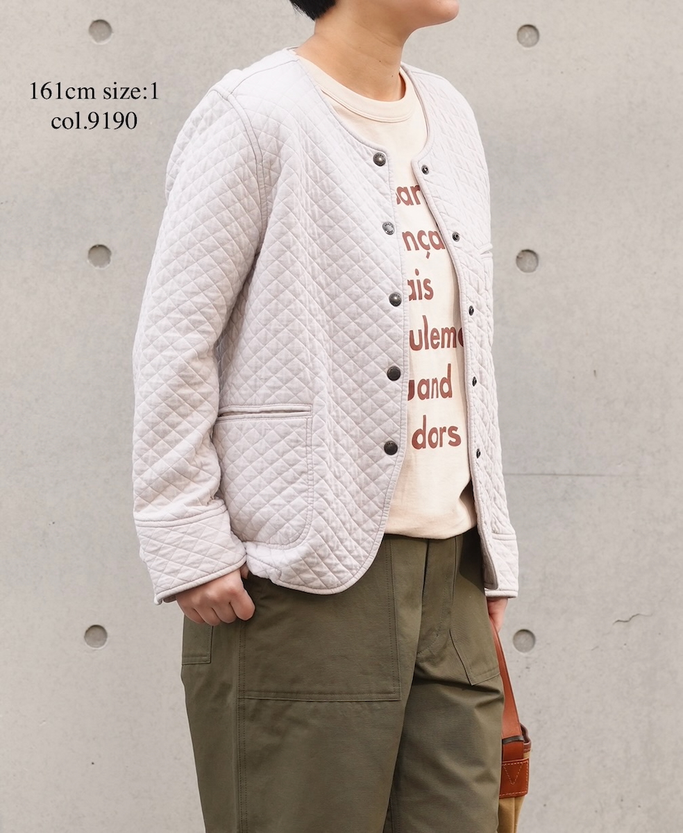NAM1407 (ジャケット) COTTON QUILT NO COLLAR JACKET
