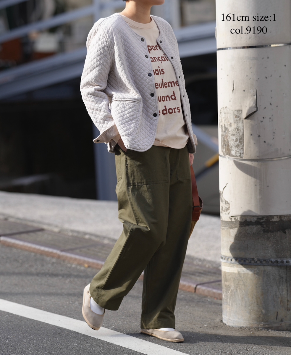 NAM1407 (ジャケット) COTTON QUILT NO COLLAR JACKET
