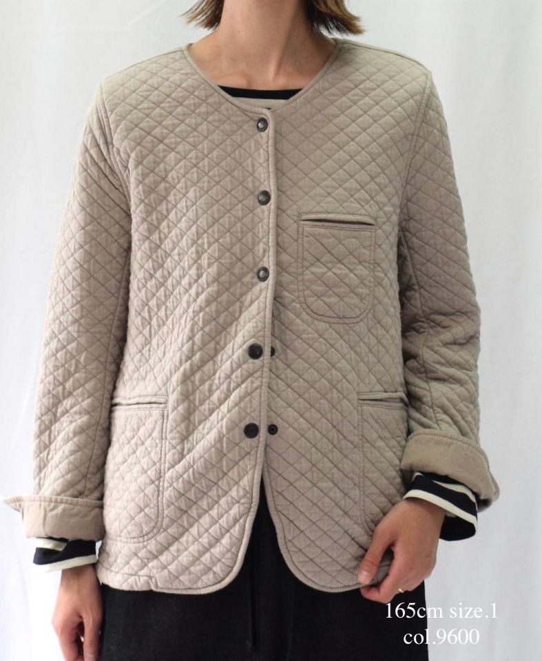 NAM1407 (ジャケット) COTTON QUILT NO COLLAR JACKET