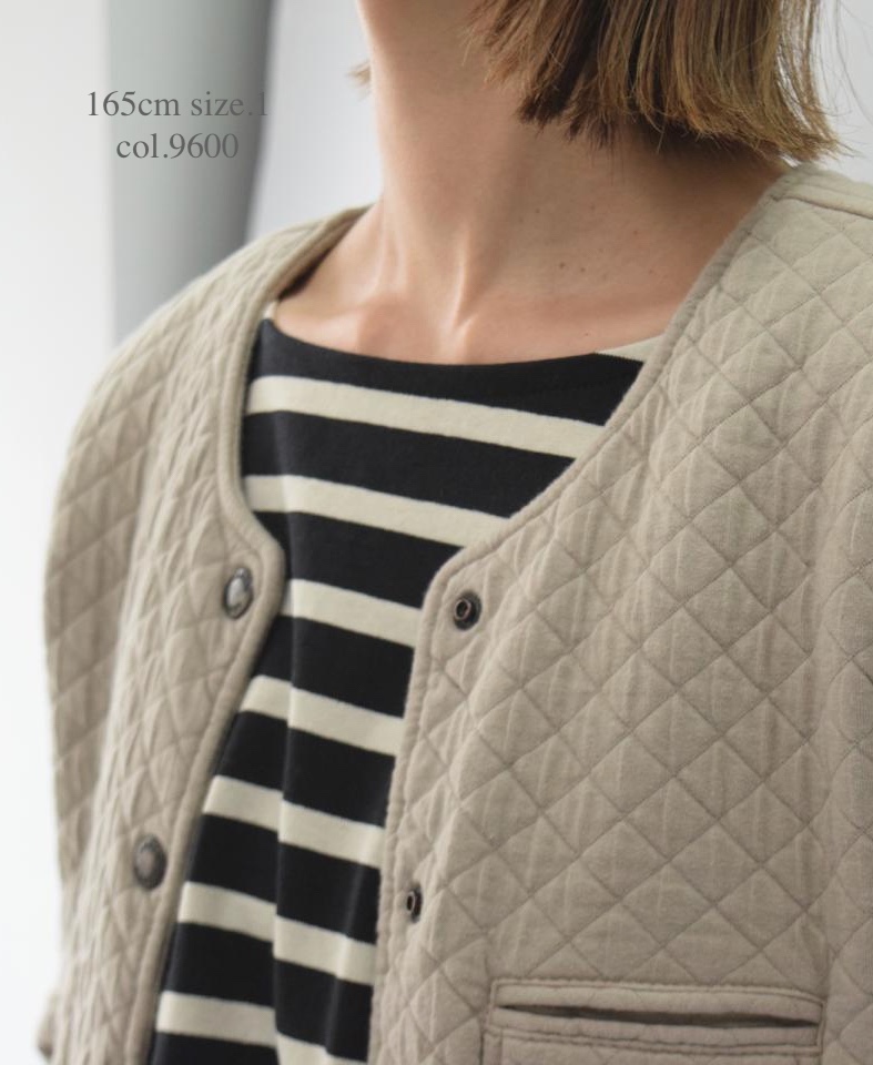 NAM1407 (ジャケット) COTTON QUILT NO COLLAR JACKET