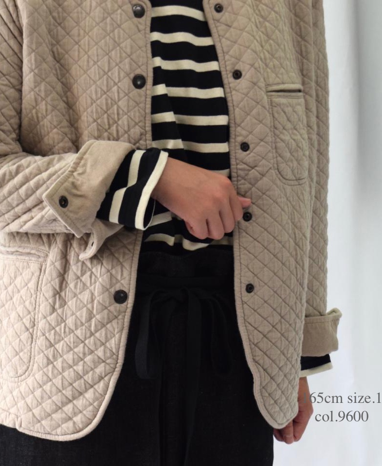 NAM1407 (ジャケット) COTTON QUILT NO COLLAR JACKET